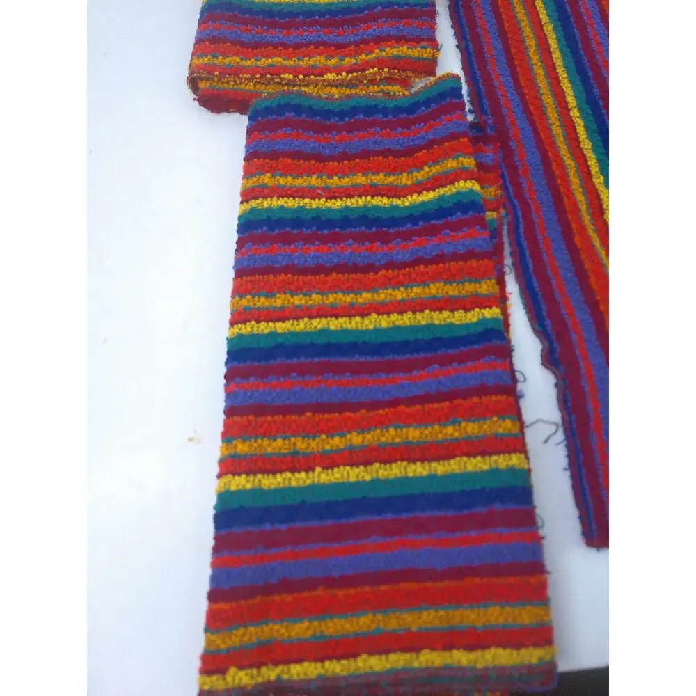 Vintage Colorful Stripe Kitchen Hand Towels Set Of 3